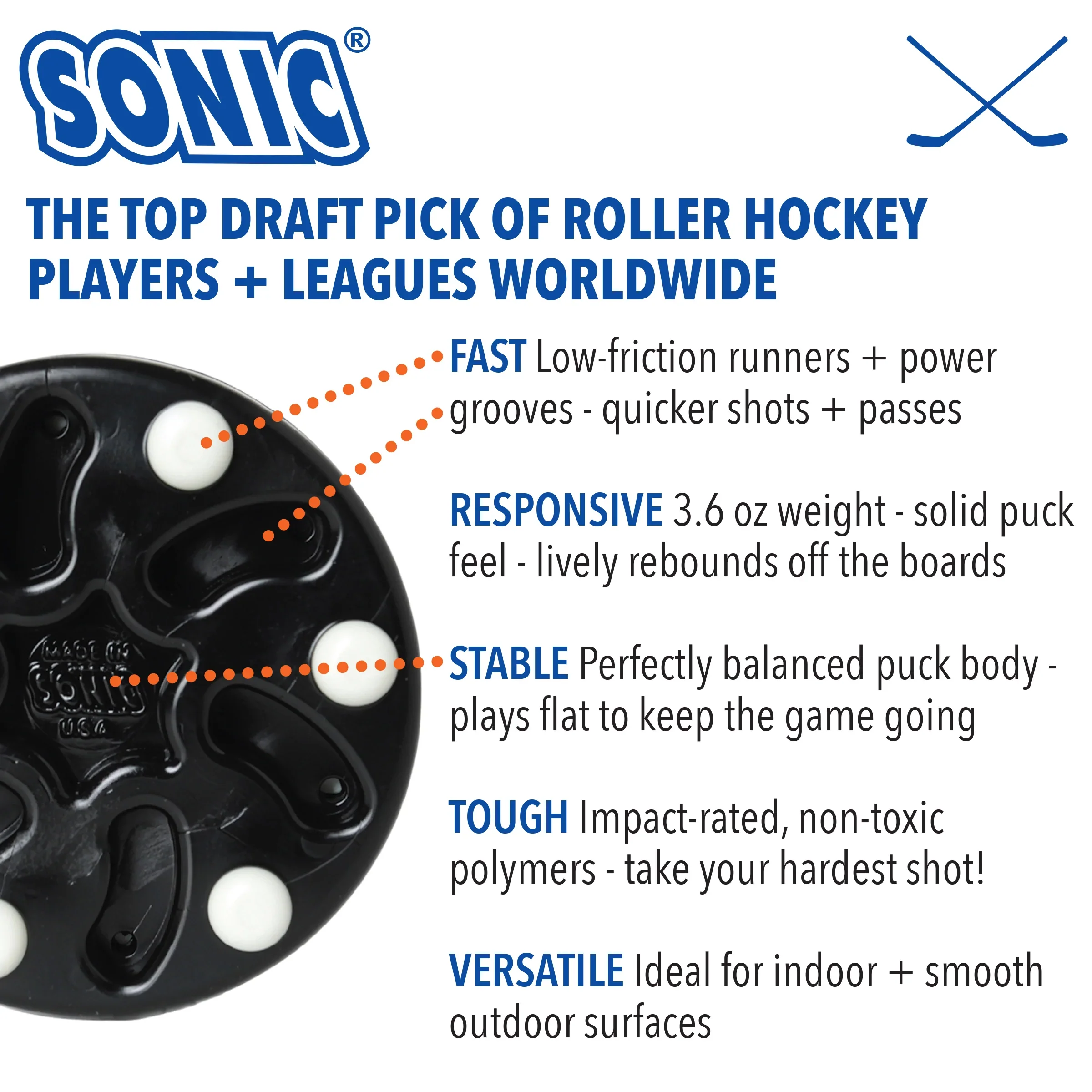 Sonic Puck roller hockey - Image 2
